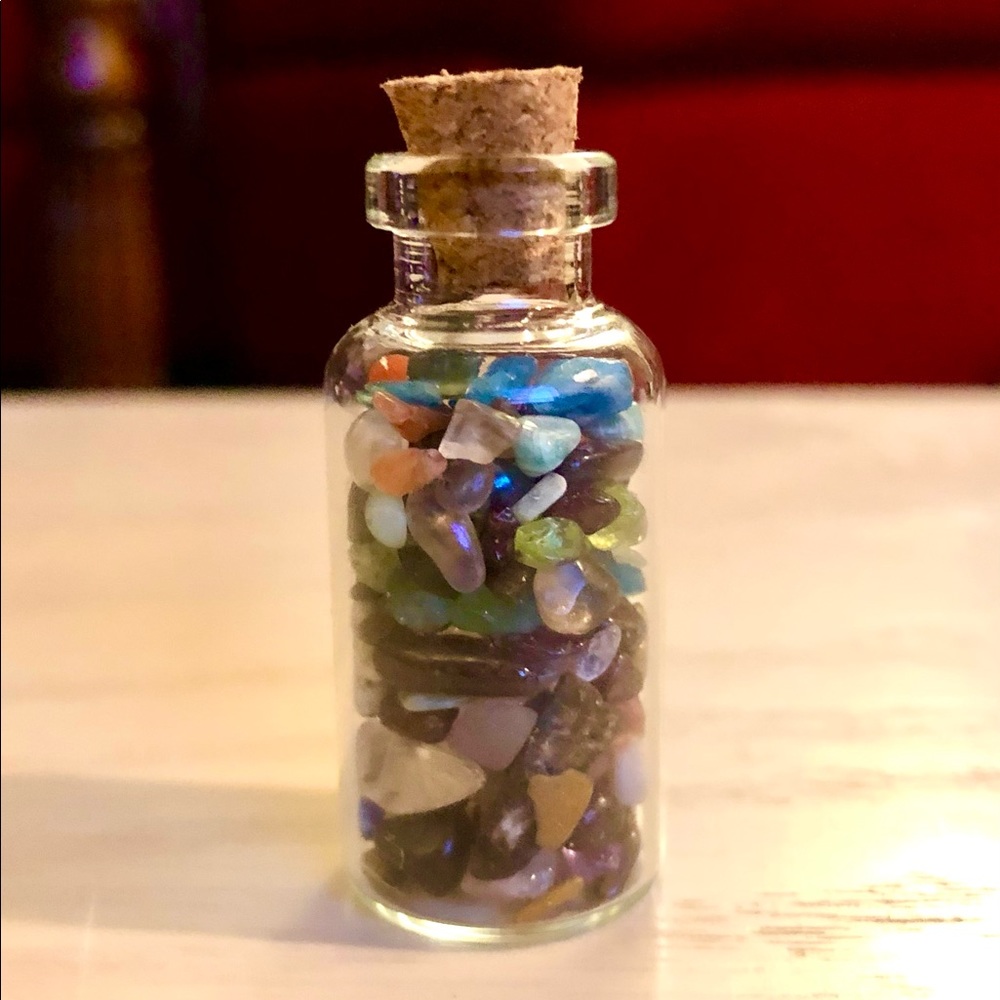 All the crystals you need in one jar. Contains at least 3 of each listed.